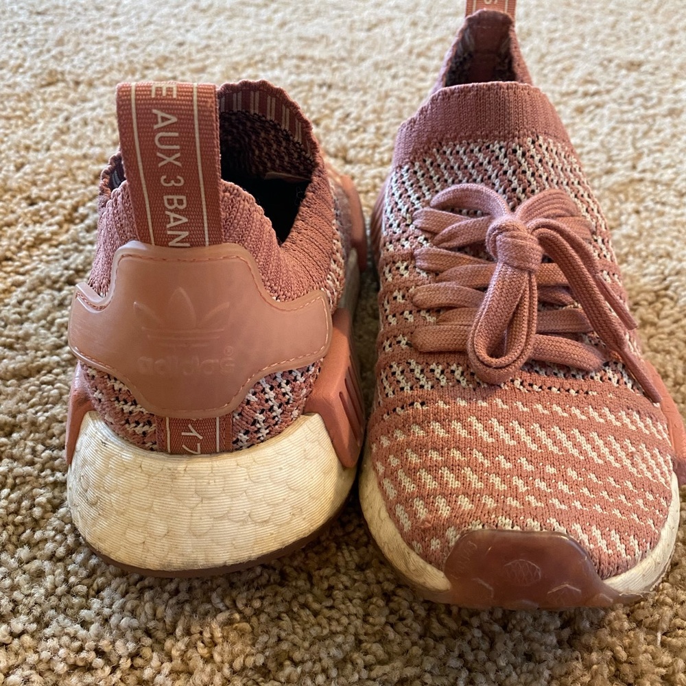 Rose Pink/ White Adidas NMDs